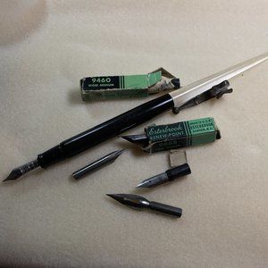 Vintage Esterbrook Dip Pen + 5 Nibs